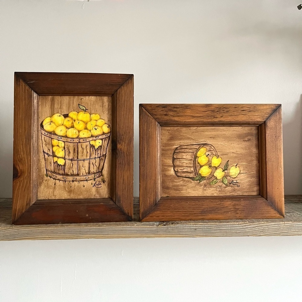 Pair of original paintings by artist Linda ‘83